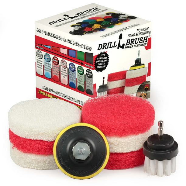 Drill Brush Power Scrubber Scumbusting Scrub Pad Bathroom Tile Cleaning Kits 6